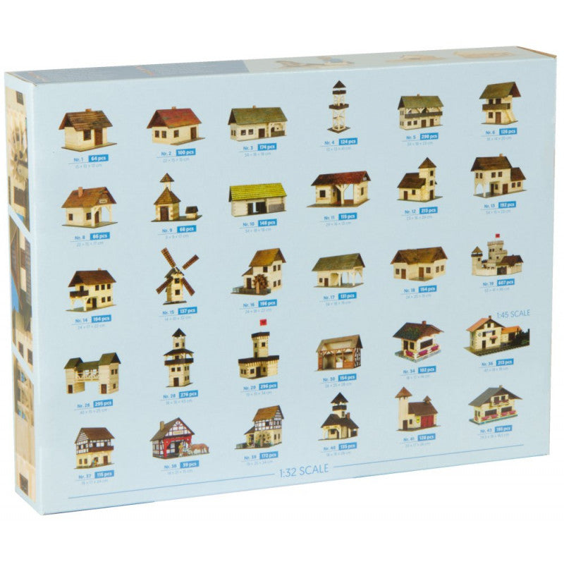 Set constructie arhitectura Gara, 213 piese din lemn, Walachia